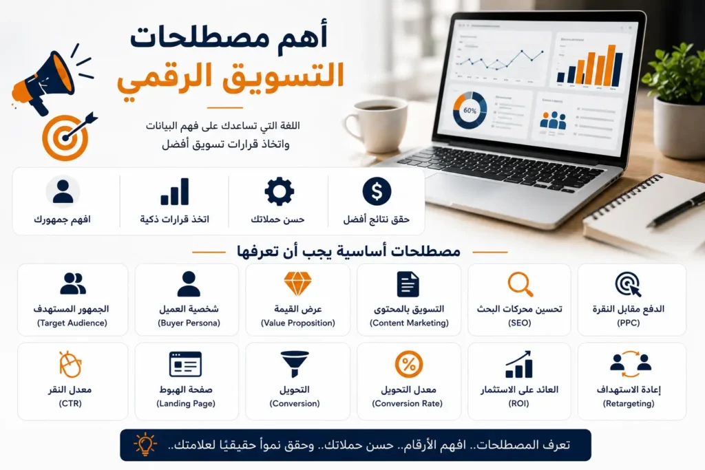 أهم مصطلحات التسويق الرقمي التي يجب أن تعرفها