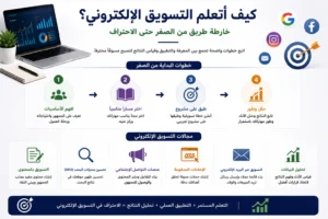 كيف أتعلم تسويق إلكتروني؟ خارطة طريق من الصفر حتى الاحتراف