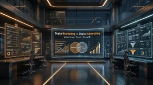 Digital Marketing vs Digital Advertising: The Battle for Attention, Trust, and Growth